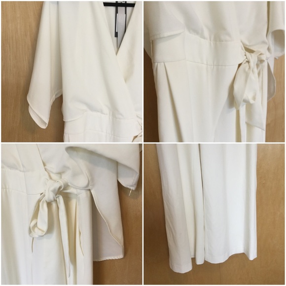 WRAP FRONT FLOWY CREPE JUMPSUIT - Picture 4 of 10